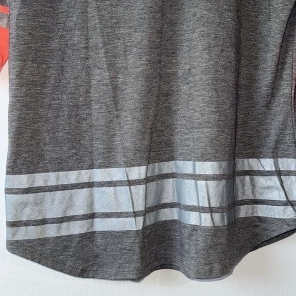 Rue21 Womens Colorblock 3/4 Sleeve Top L V-Neck - Picture 5 of 8